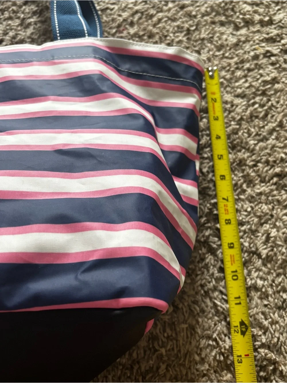 Scout Navy and Pink Striped Tote Bag desertcart logo medium great condition - Picture 3 of 11